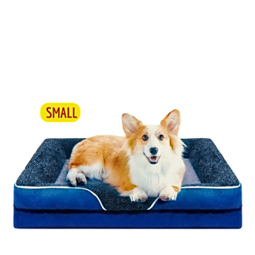 Lavish Pets Bed Plush Mattress Blue Grey (Small)